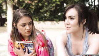 Lesbian coed falls in love with friend