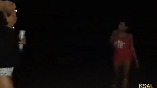 My hubby took me to the beach, and we decided to pounded inside the sand and I saw 2 young ones and 1 was well endowed, and I called them to smash my snatch too with a lot of double penetration