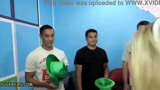 Screwed A Fan – oriental accountant Kevin bangs Bibi Noel, Layla Price & Heidi Hollywood on Easter