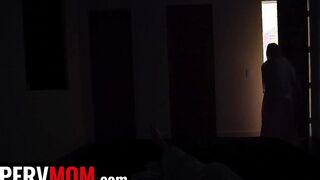PervMom - Lucky Bro Puts His Cock Between sexy Jessica Starling's Long Natural Boobies