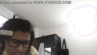 Colombian was recording a porn scene for her hubby who is into New York United States but ended up fucking with the next door very beauty dark hair full of love