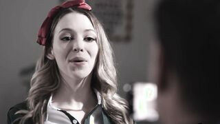 Cheerleader teen complimented by teacher