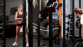 Sensual and Bae blonde fucks with her fitness partners and liking their juices