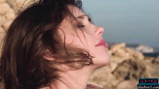 Big natural tits Ukrainian teen strips