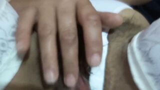 Stepmom moans asking for her unshaved vagina to be licked and they end up fucking