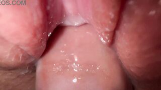 Extremely close up plowed tight teenie snatch, Crazy Sexy creamy cunt