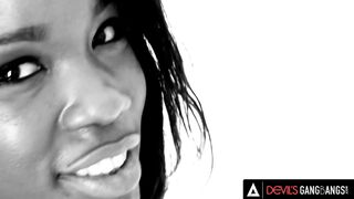DevilsGangbangs - African sexy Mya Mays Gets Her Dose Of four White Dicks Into Her Holes