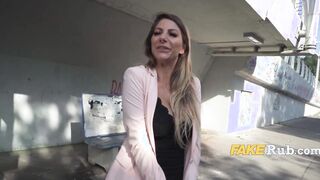 Big Boobed Nurse Fucks My big black dick For Some Money