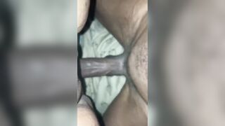 White bitch creaming on long Cock