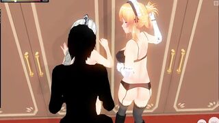 Anal sex with 2 maids