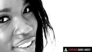 DevilsGangbangs - African beauty Mya Mays Gets Her Dose Of four White Dicks Into Her Holes