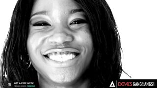 DevilsGangbangs - African beauty Mya Mays Gets Her Dose Of four White Dicks Into Her Holes