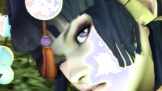 Animated Animated NYOTENGU and TROLL big black cock fucking inside SMALL TINY TWAT and BOOTY with hugest CUMSHOT