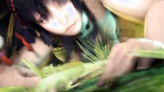Animated Animated NYOTENGU and TROLL big black cock fucking inside SMALL TINY TWAT and BOOTY with hugest CUMSHOT