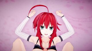 DxD - Turned On Rias rides on your dick |POV|
