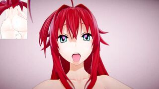 DxD - Turned On Rias rides on your dick |POV|