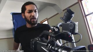 Blond plowed by african camera man