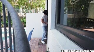 Mom catches her friend's son sniffing her crazy underwear.