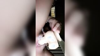 Having Fun with my great cunt on the stairs public