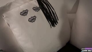 The Filthy Hoe Queen "Dark Dea" Spread Her Vulgar Vagina with "SEAHORSE" XL of "MrHankey'sToys" p.one