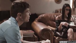 Widowed milf gets banged by her neighbor