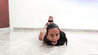 Hogtied 18 Year Old Gagged And Struggling Into Rope Fetish