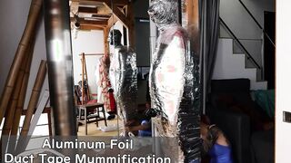 アルミニウムテープマミフィケーション(マミフィケーション制作シーン) Aluminum Foil Duct Film Mummification (Mummifying Clip)