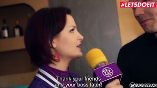 BUMSBESUCH - Long Jugs Blonde Anike Ekina Makes Her Fan A Happy Man - LETSDOEIT