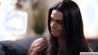 Trans Jenna Creed sucks her old neighbor