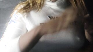 Feel vulgar as you view Caty BlackRose getting her huge jugs squeeze