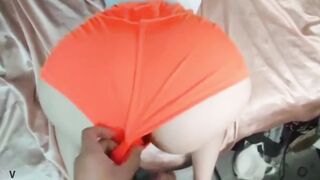 Breasts women brings home customer Vanessa Strawberry