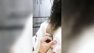 Half-nude big tit mom for you