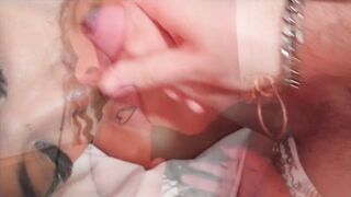 Tina Fire makes me cum with a head (blowjob) and swallows