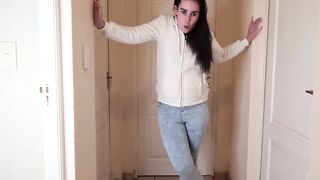 Desperate pissing in my jeans and fleece jacket