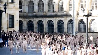 Nude group of cunt with mouth all together
