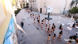 Nude group of cunt with mouth all together