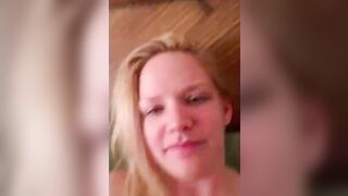 Barely Legal plays with her big natural tits on skype
