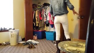Stormiskies - White underwear & breasts. Bedroom nude spy cam