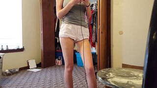 Stormiskies - White underwear & breasts. Bedroom nude spy cam