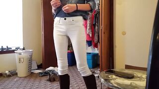 Stormiskies - White underwear & breasts. Bedroom nude spy cam