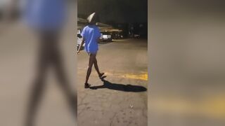 Followed an amazonian black freak inside my complex