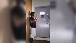 Followed an amazonian black freak inside my complex