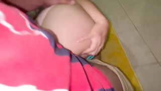 I found my long booty sister t under the bed and I help her by rubbing my dick into her booty