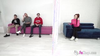 Red Haired Betty can't pick just 1 dude. She must screwed 'em all!!!