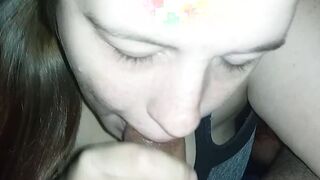 19 Year Mature Cougar Fiance Giving Fellatio Swallows Cum