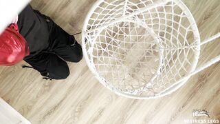 Feet Gagging And Booty Worship Of Girlfriend Into Goddess White Fishnets