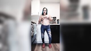 Pee and Cumming on My Bf's Dick! 17 minutes with Stripping