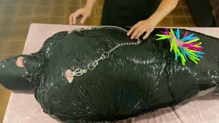 Plastic wrap bdsm | CBT | didn't let me cum