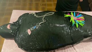 Plastic wrap bdsm | CBT | didn't let me cum