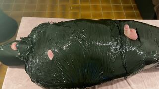 Plastic wrap bdsm | CBT | didn't let me cum